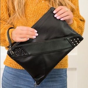 NWT Diagonal hand clutch